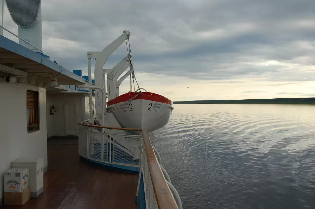 На шлюпочной палубе