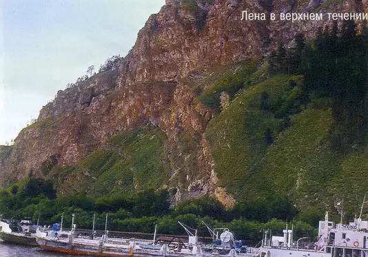 Обрывистый берег реки Лена