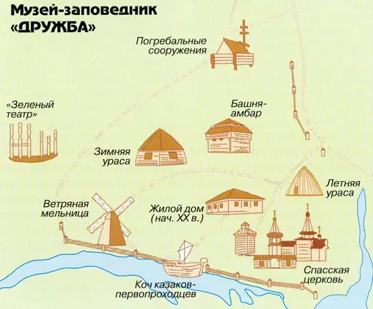 Схема музея-заповедника «Дружба»